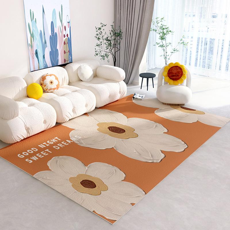 Minimalist All-Over Carpet for Living Room Wash-Free Large Area Floor Mat Sofa Side Rug Coffee Table Decor Simple Home Aesthetic