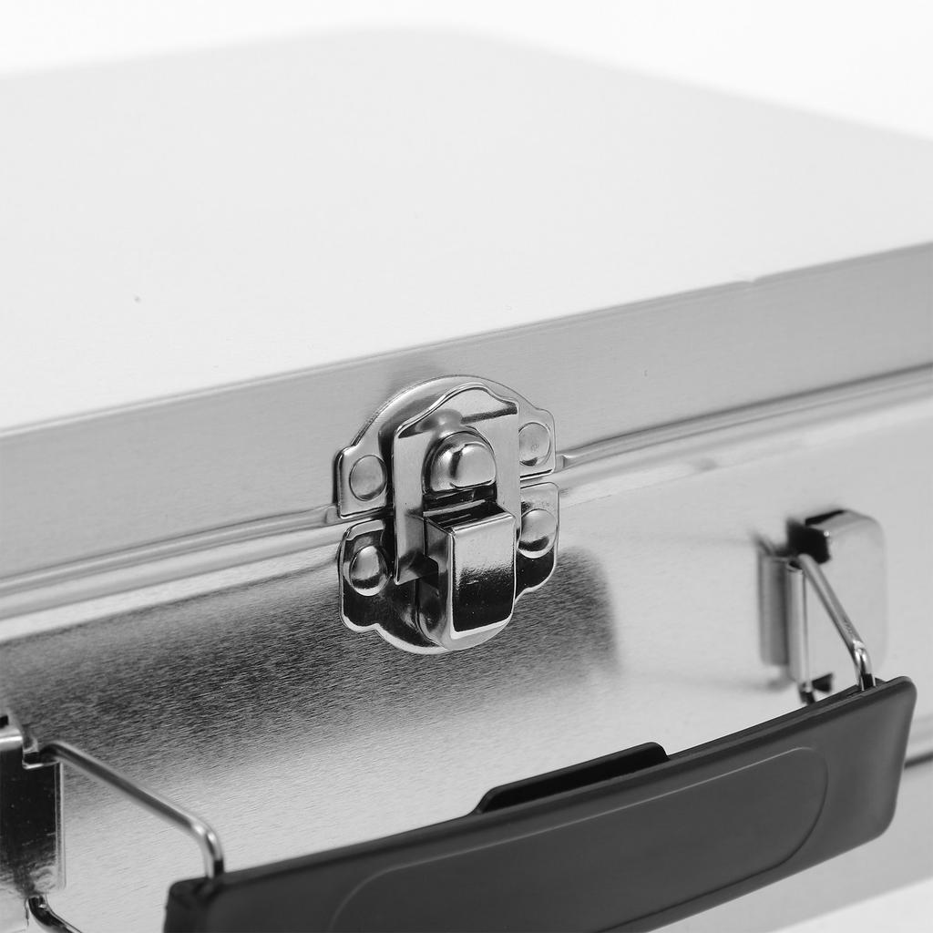 Retro Metal Lunch Box Tinplate Leakproof Food Storage Container Portable Metal Tin Box with Lid Leakproof Lunch Container