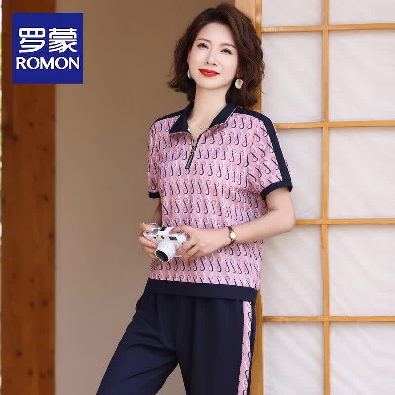 ROMON Women s 2026 Summer Casual Sportswear Set 4XL
