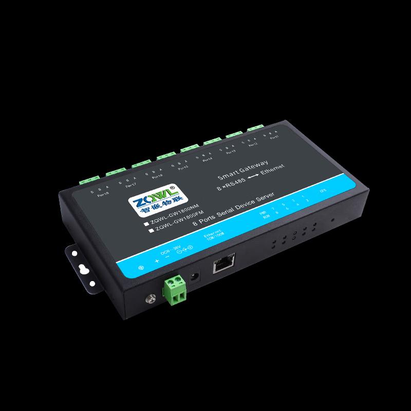 ZQWL 8-Port RS485 to Ethernet Modbus Gateway Serial Server
