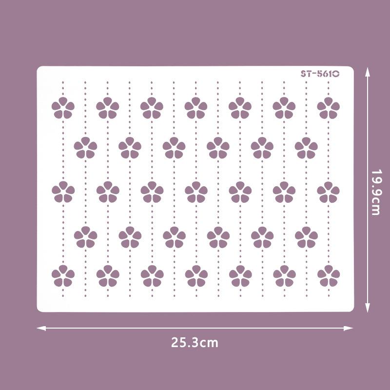 Cake Printing Template, Hollow Plastic Spray Pattern Mold, DIY Powder Sieve, Baking Decoration, Cake Lace Mounting Tool