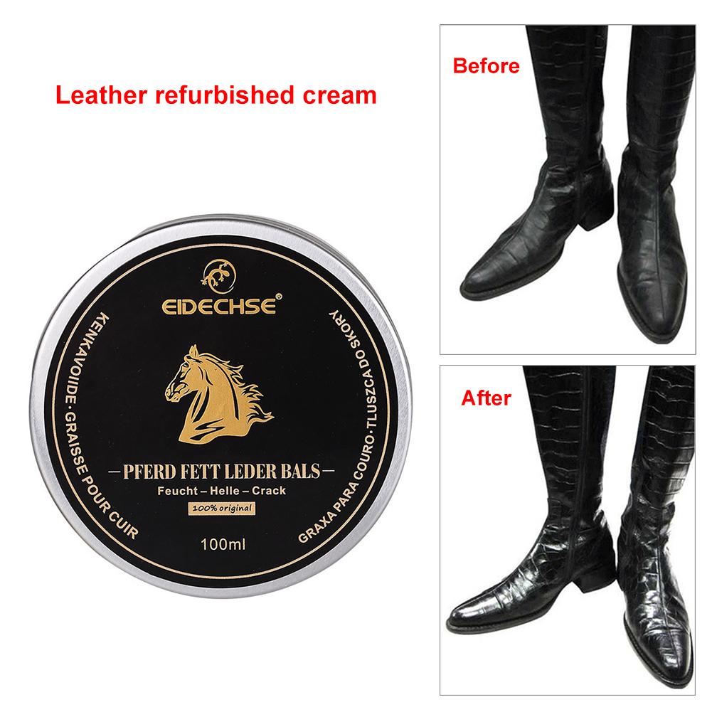 100ML Car Seat Leather Refurbished Wax Leather Shoes Polish Glazing Wax for Leather Renovation, Sofa, Car Seat 1/2PCS