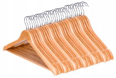Wardrobe Hanger Rondo Set 30 Pcs Light Brown Wood