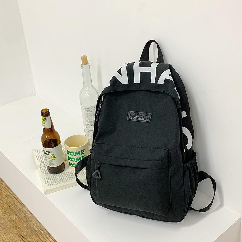 High value letter printing, junior high school students, primary school students, simple and versatile, ultra-light college style backpack