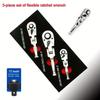 3-Piece Stubby Ratchet Set 1/4 3/8 1/2 Drive 72-Tooth Quick Release Polished Durable Auto Tools