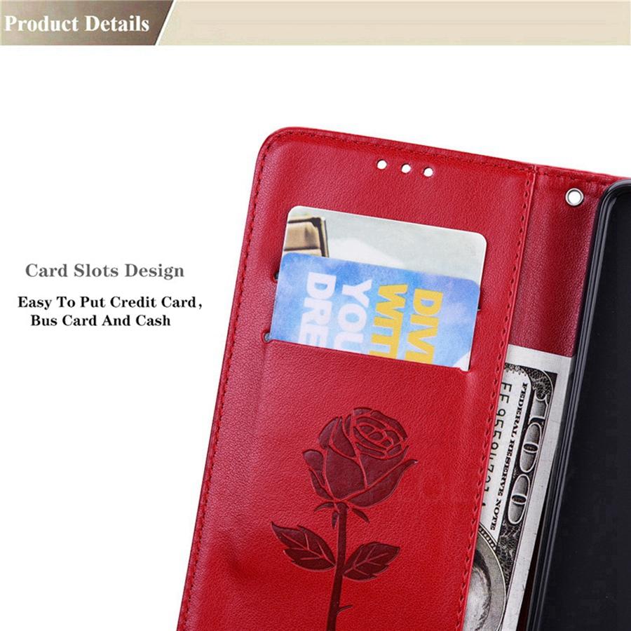 Rose Leather Wallet Flip Case For Samsung Galaxy S25 Ultra Plus A26 A36 A56 5G S 25 A 26 A 36 A 56 Cover Funda