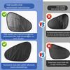 1Set Copertină Auto Autocolantă pentru Geam Lateral, Copertină de Soare pentru Mașină la Interior, Adsorbție Electrostatică, Perdea Laterală, Ecran Protector Termic pentru Mașină, Protecție Anti-Reflexie