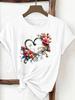 (Asian Size) Tee Print Fashion Top Women Clothing T Shirt Love Letter Style Trend Cute Woman Female Short Sleeve Graphic T-shirts