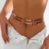 European & American Vacation Style Beaded Waist Chain Set – Women's Elegant Navel & Body Jewelry