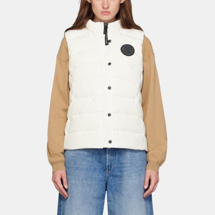 Canada Goose Freestyle Series Black Label SS23 Lightweight Waterproof Down Vest Women Vests White 2836LB-433