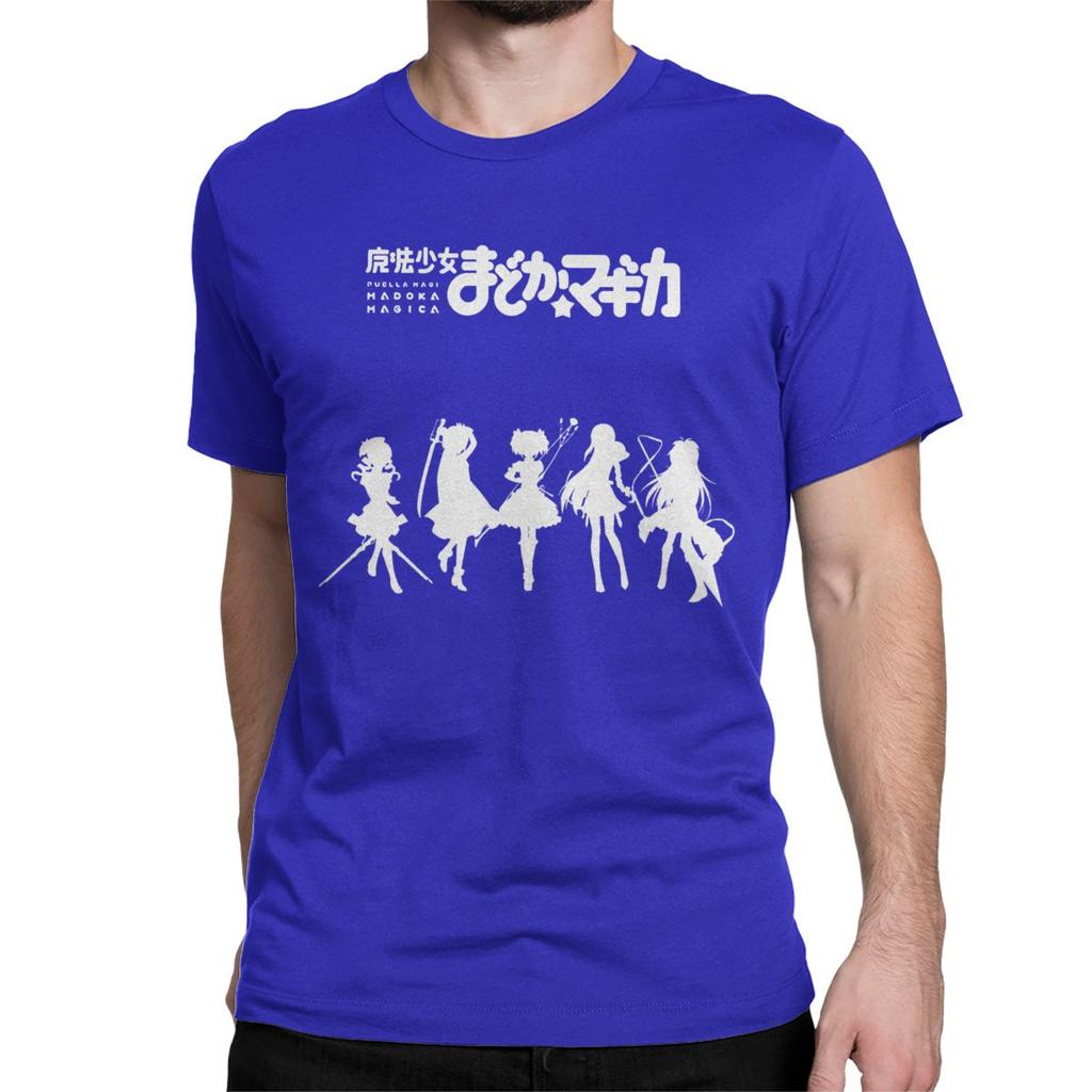Men Women's Puella Magi Madoka Magica Mahou Shoujo T Shirts Cute Kyubey Anime Pure Cotton Tops Funny Tees Gift Idea T-Shirt