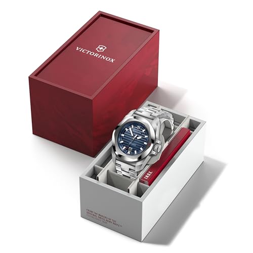 VICTORINOX I.N.O.X. Automatic Analog Watch, Waterproof, Men's, Automatic Winding, Blue Dial, Stainless Steel Bracelet, Stainless Steel Case (316L), In