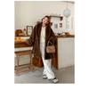 VAYLA Winter Neu Damen Jacke mit lockigen Ärmeln und Pelzmodischer Schalkragen Dicke Langarmjacke