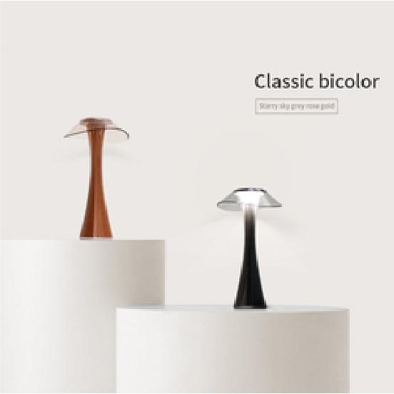 Mushroom Rechargeable Designer Led Crystal Table Lamp For Bedside Reading Room Lamps Home Decor Luxury Silver