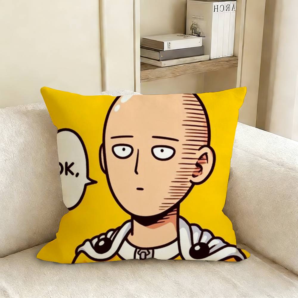 One PPunch SSaitama MMan Pillow Cover Sofa Cushion Cover Home Room Decoration Children Gift
