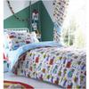 Car Trucks Diggers Cartoon Pattern 3d Digital Printed Bed Set With Polyester Cotton For Kids Bedroom Decor