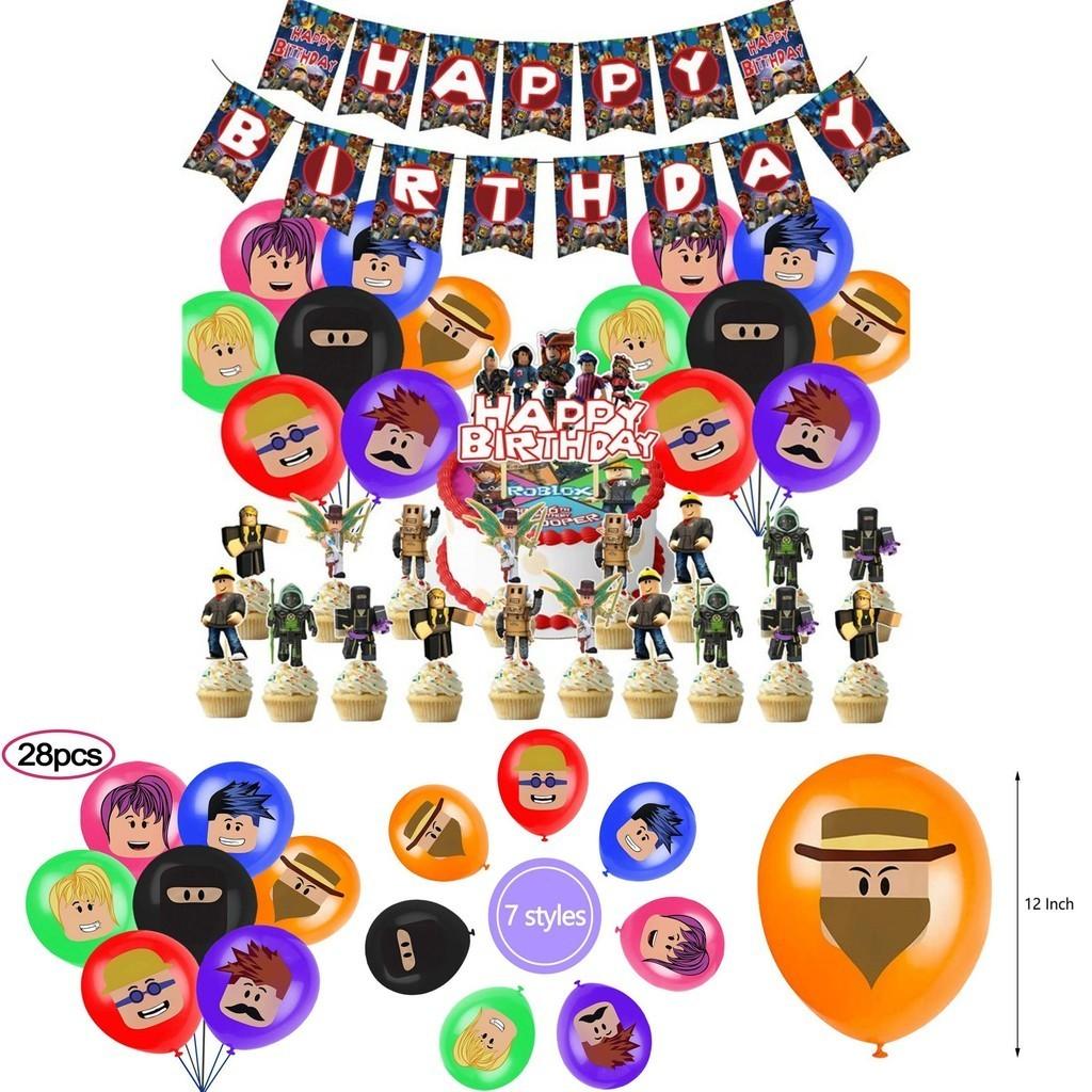 Perfectly Designed Roblox Birthday Party Decor Set For Boys With Latex Balloons