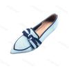 Women's Boat Shoes Spring Autumn Breathable Knitted Soft Sole Flat Shoes Casual Lightweight Large Size Pointed Low Heel Shoes