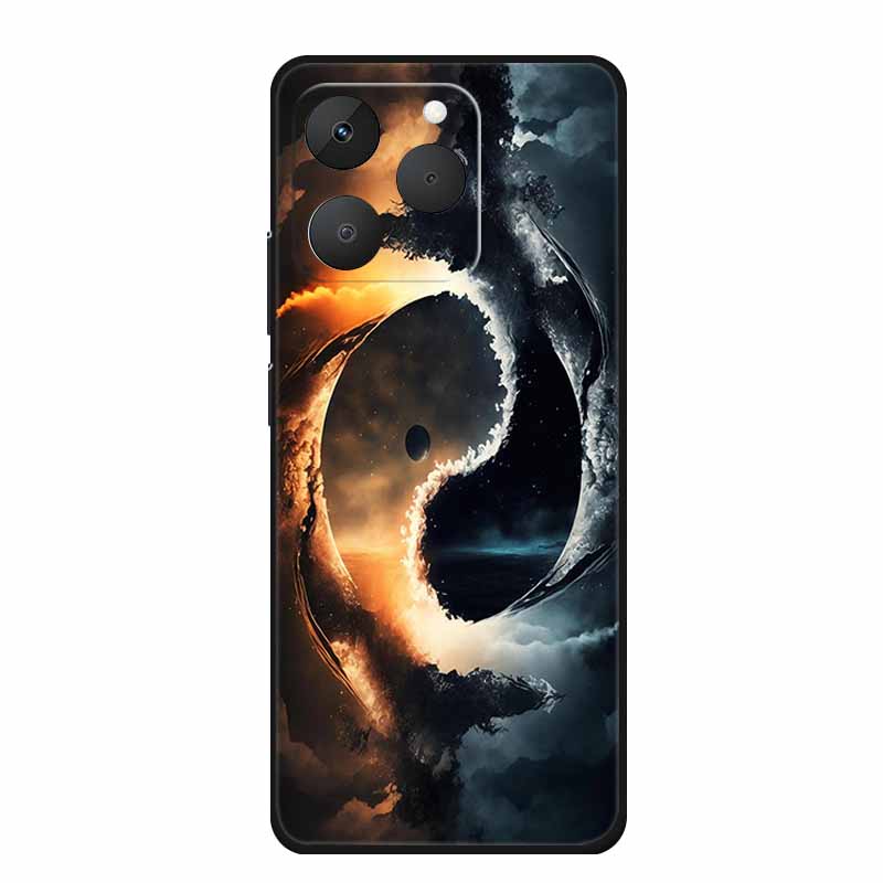 For Realme 15T Phone Case 15 T Fashion Picture Black Silicone TPU Soft Back Cover Case For Realme 15T 5G 2025 Case Realme15T Bag