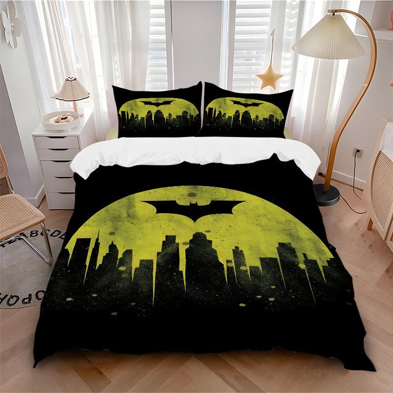 

3pcs Batman Bedding Set, Soft Polyester Duvet Cover and Pillowcases Machine Washable Seasons all suitable & Guest Room Decor279 135x200cm