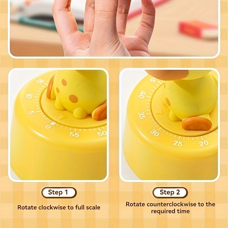 Colorful Giraffe Kitchen Timer,Rotating Desk Clock with Playful Cartoon Design, Ideal Birthday Gift, Plastic Material, No Electricity Needed