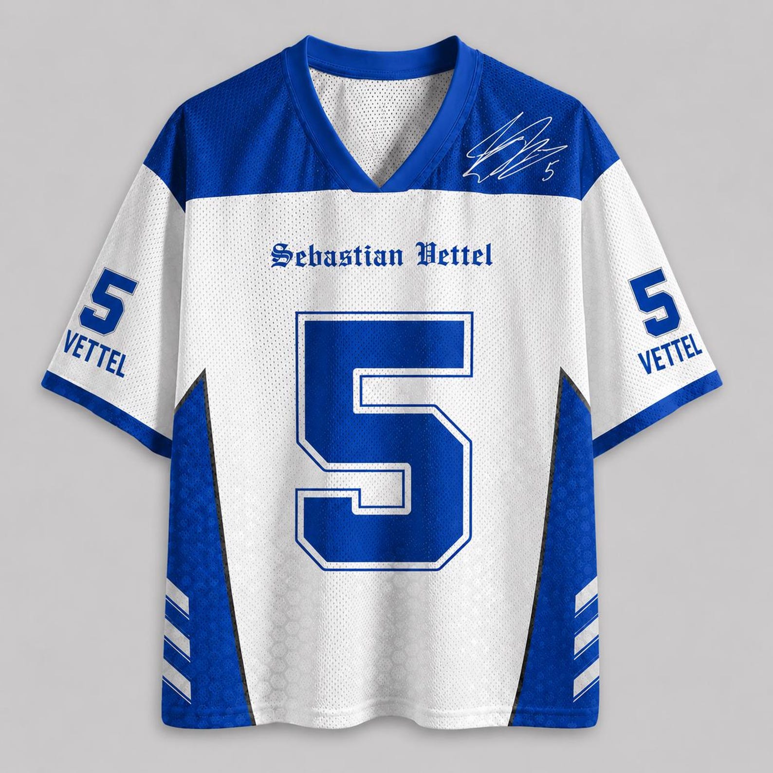 Sebastian Vettel #5 Racing Jersey, Vintage Motorsport Fan Apparel, Formula Streetwear S