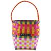 Pod Woven Bucket Handbag M00332 M00IW One Handle Orange / Multicolor Polypropylene Women Used