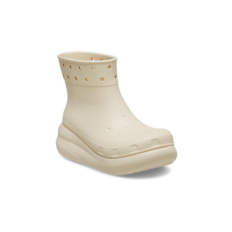 Crocs PU Classic Puff Outdoor Fashion Platform Booties Unisex Off-White