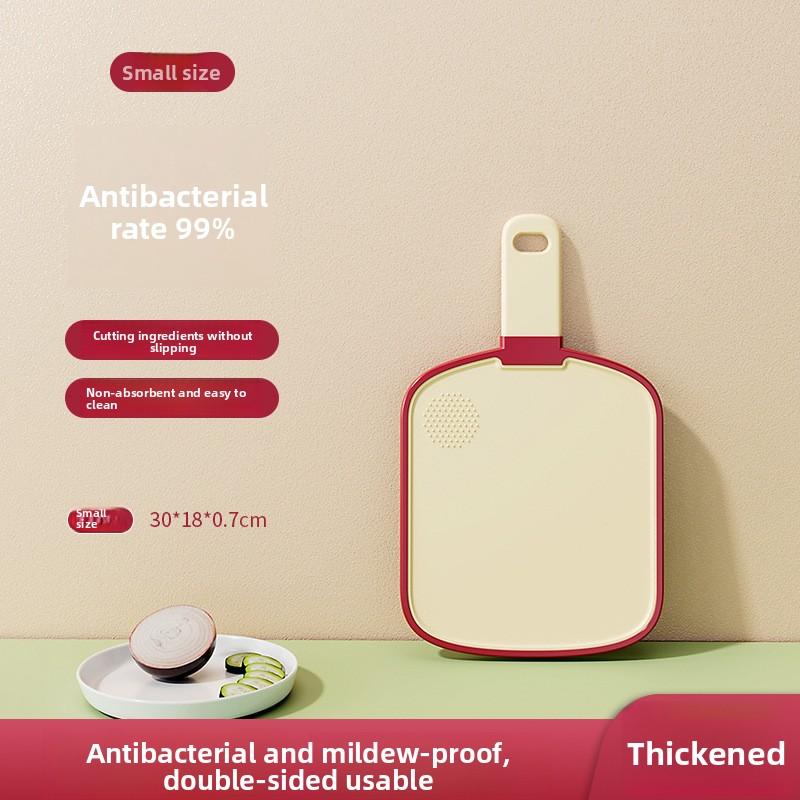 Doppelseitiges Schneidebrett, Schimmel- und Bakterienhemmend, Küchenschneidebrett für Gemüse und Obst, Kunststoffschneidebrett für Beikost
