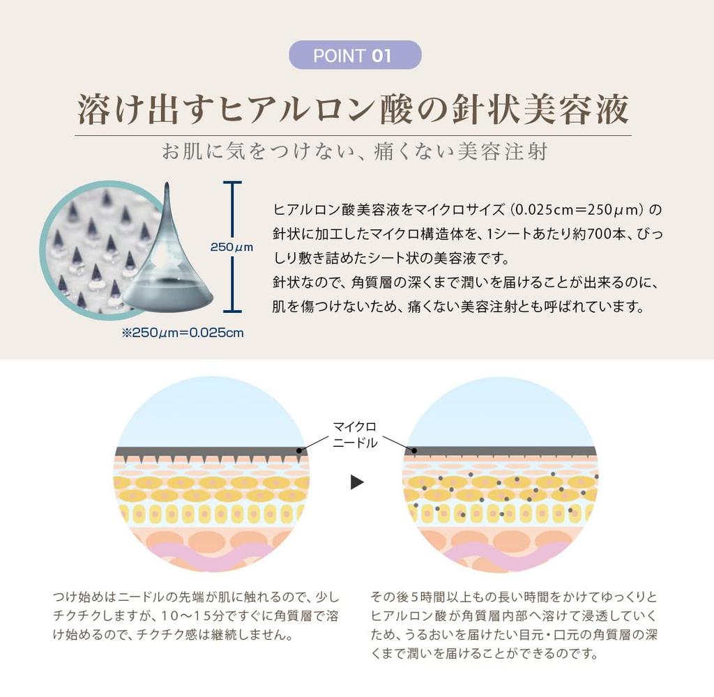 Lassovie Microneedle Eye Patches with Hyaluronic Acid Needles and Human Stem 2 Sheets x Microneedle Eye Eye Eye Bag Sheet Eye Face Needle Point Eye