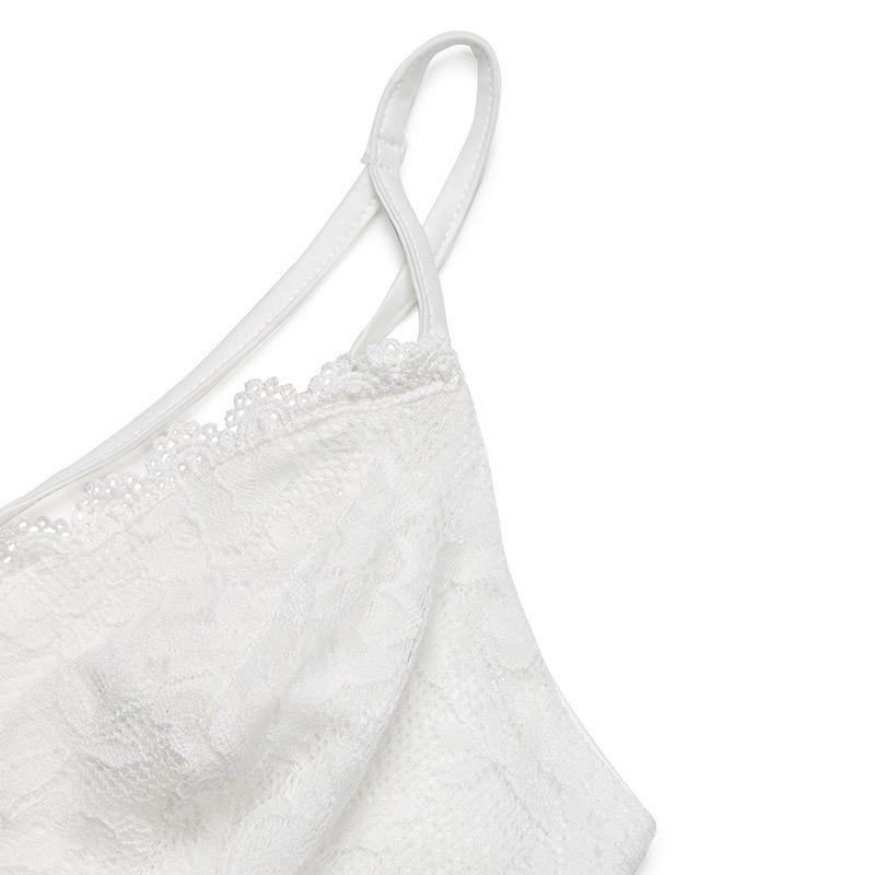 Damen Neuer Sommer Sexy Jumpsuit Weiß Hohle Spitze Schlankmachender Jumpsuit