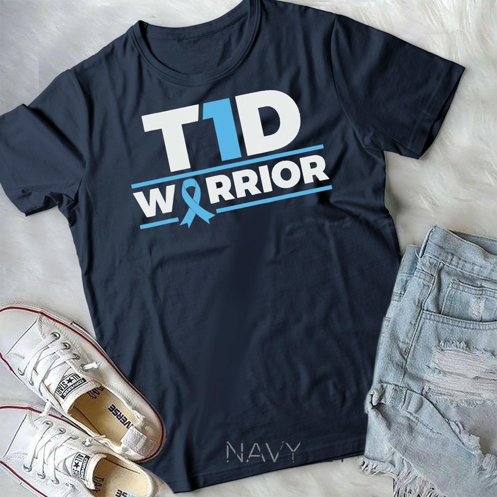 T1D Warrior Type 1 Diabetes Awareness Diabetic T-shirt Unisex T-shirt XXL