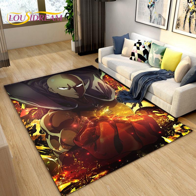 ONE PUNCH MAN, Anime Cartoon Area Rug,Carpets Rug for Living Room Bedroom Sofa Doormat Decoration,Kids Play Non-slip Floor Mat