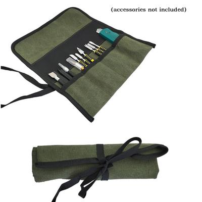 1 pièce Sac de rangement pour outils Poches multiples Sac à outils enroulable polyvalent Pochette pour clés à molette Sac de rangement suspendu pour outils Outils de menuiserie Sac de réception