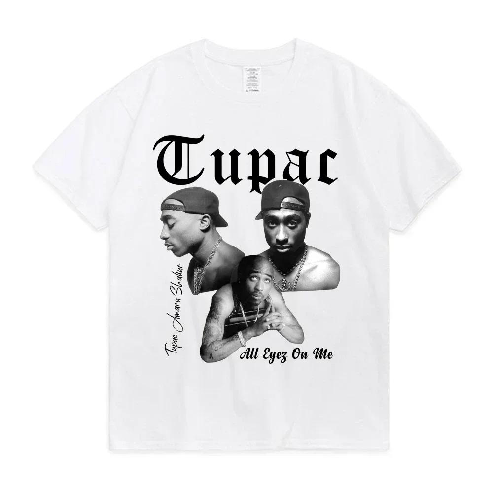 2026 Summer New Fashion Tshirt Rapper Tupac Tops Hip Hop Streetwear Tshirt Unisexs Unisexs Clothing T Shirt