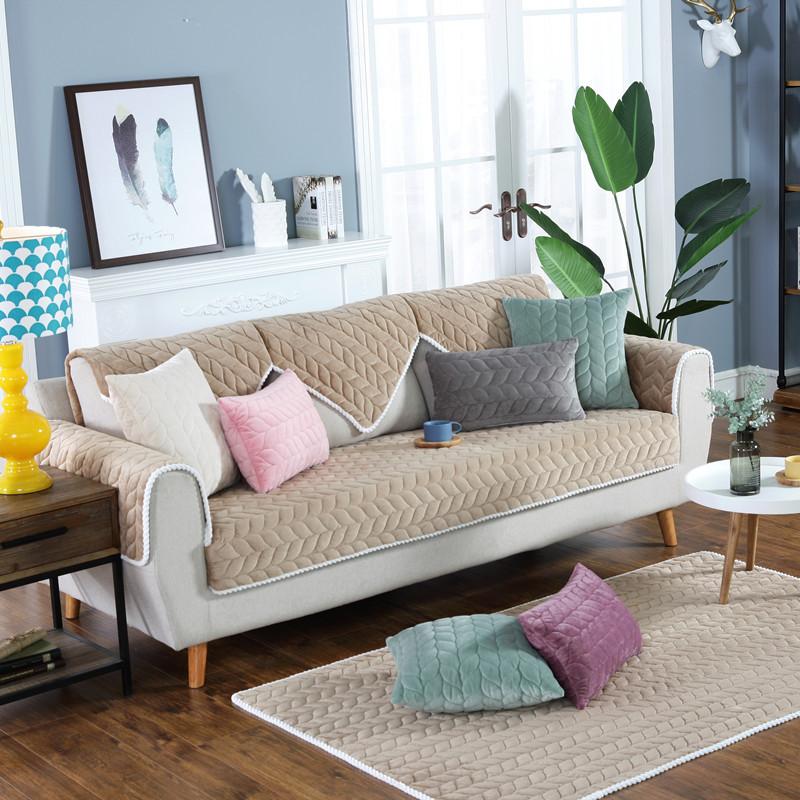 Factory Modern Simple Non-Slip Sofa Cushion Sofa Cover  Winter Thickened Sofa Cover Amazon One Piece Delivery
