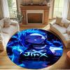 Jinx Print Round Rug, Washable Floor Carpet, For Entryway Dorm Laundry Room Office Study, Home Decor Birthday Christmas Gift