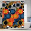 Vibrant Bath Curtains With Geometric Patterns Modern Shower Decor For Bathroom Renovations Easy Installation Metal Rings Include