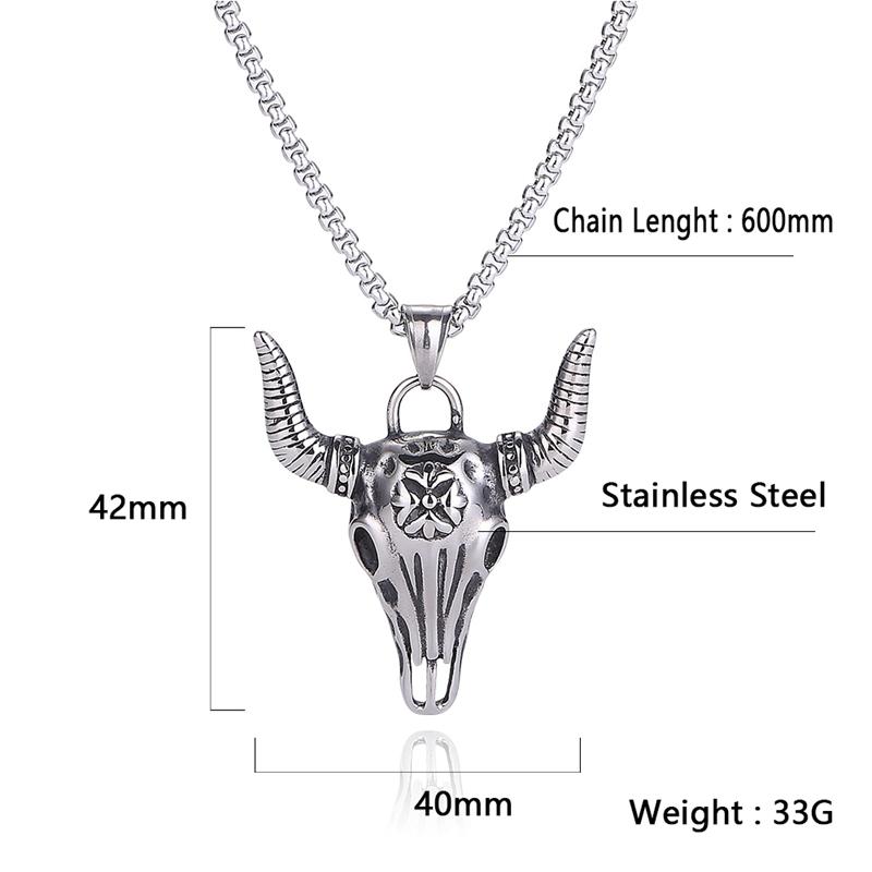 Collar De Jefe Indio Para Hombre, Collar De Cabeza De Jefe De Hip Hop, Collar Con Colgante De Cabeza India Nativa Americana Con Cadena De 23.6 Pulgadas, Acero Inoxidable, No