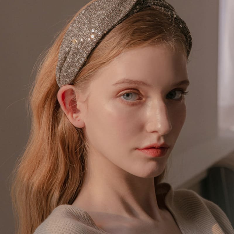 

Жан Поль Кларисс Блестящая бандана-повязка для волос JP-22-199HB gold