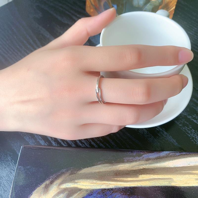 Unique Lines Ring For Women Jewelry Finger Adjustable  Vintage Ring For Party Birthday Gift Fashion Jewelry