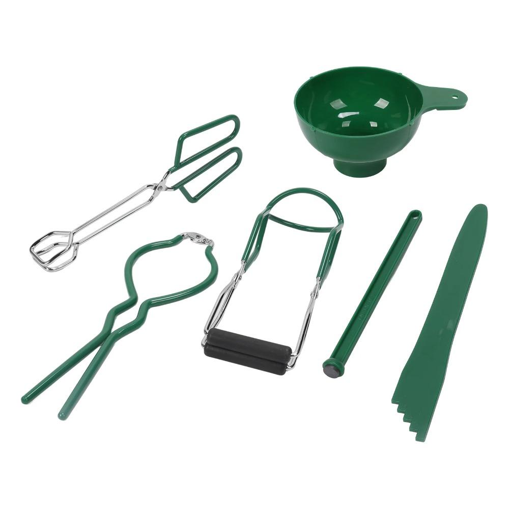 7Pcs/Set Green/Red Canning Kit Anti-scalding Can Tong Kitchen Tools Jam Making Tools  Home