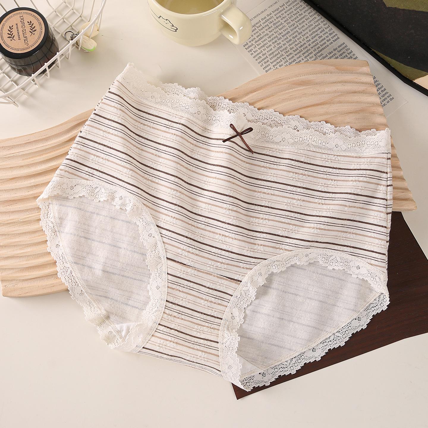 

10A Ретро Цветочные Женские Бесшовные Хлопковые Трусы Средней Посадки - Антибактериальные, Дышащие, Удобные Треугольники XL