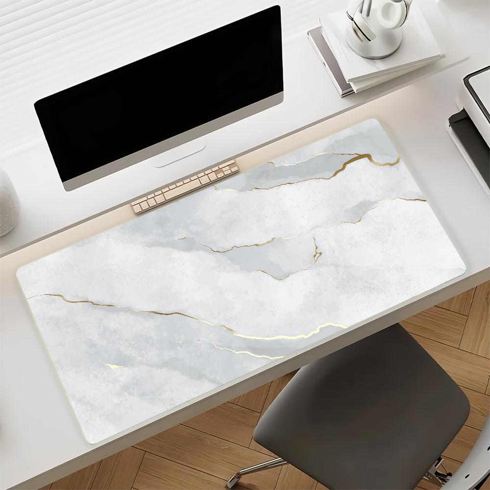 Art Marble Mouse Pad Non-slip Rubber Gamer Balance Computer Mat Decoracion Deskmat Laptop Office Large