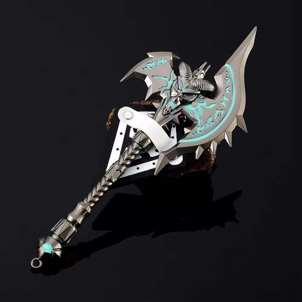Shadowmourne Axe Model Toy, 18cm (7.08in) Zinc Alloy - Non-Sharp Blade, Rust-Resistant - Perfect for World of Warcraft Fans