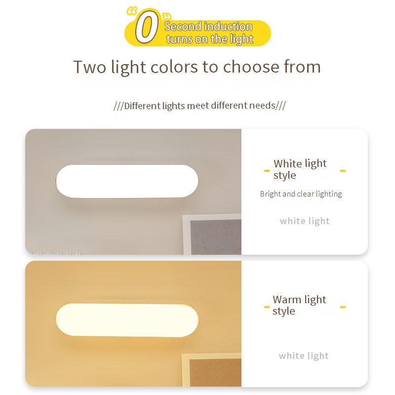 Φως με αισθητήρα κίνησης LED PIR Ασύρματο επαναφορτιζόμενο μαγνητικό LED φωτιστικό νύχτας για σκάλα Φωτιστικό κρεβατοκάμαρας Φροντίδα μωρού