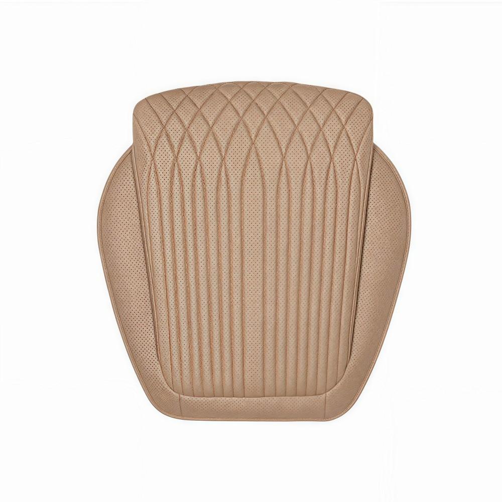 Breathable Car Seat Pad Nappa Leather Four Seasons Cushion Auto Universal
