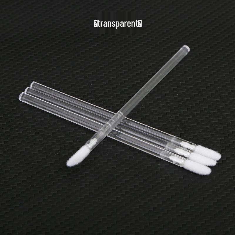 Crystal Disposable Lip Brush: Slanted Mini Lip Gloss & Lipstick Applicator