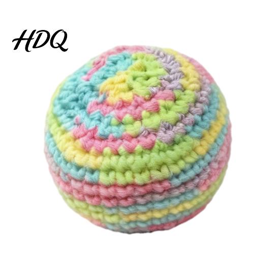 Story Props for Kids Soft Knitted Footbag Handmade Crochet Juggling Balls Kids A
