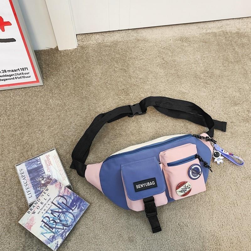 

Fashionable Unisex Chest Bag With Nylon Lining Waterproof Crossbody For Casual Use синій